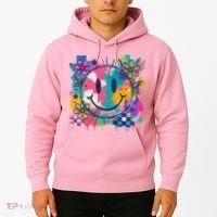 Retro Painted Smiley Emoji Hoodie thumb 2