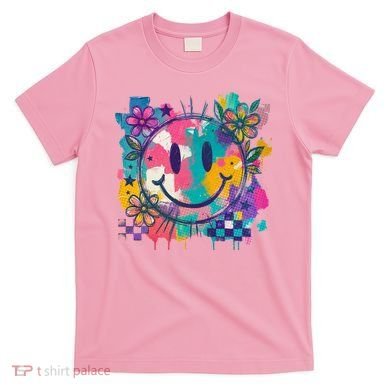 Retro Painted Smiley Emoji T-Shirt