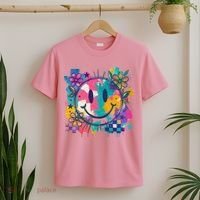 Retro Painted Smiley Emoji T-Shirt thumb 2