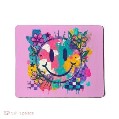 Retro Painted Smiley Emoji Mousepad