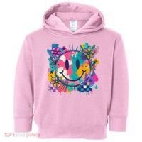 Retro Painted Smiley Emoji Toddler Hoodie thumb 0