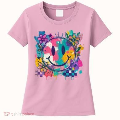 Retro Painted Smiley Emoji Women's T-Shirt