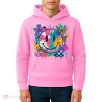 Retro Painted Smiley Emoji Kids Hoodie thumb 4