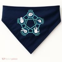 Rock Paper Scissors Lizard Spock USA-Made Doggie Bandana thumb 0