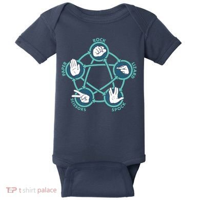 Rock Paper Scissors Lizard Spock Baby Bodysuit