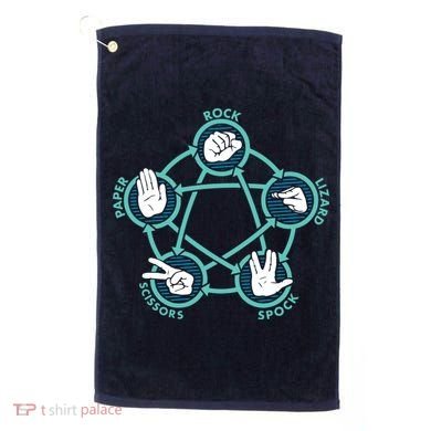 Rock Paper Scissors Lizard Spock Golf Towel