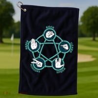 Rock Paper Scissors Lizard Spock Golf Towel thumb 1