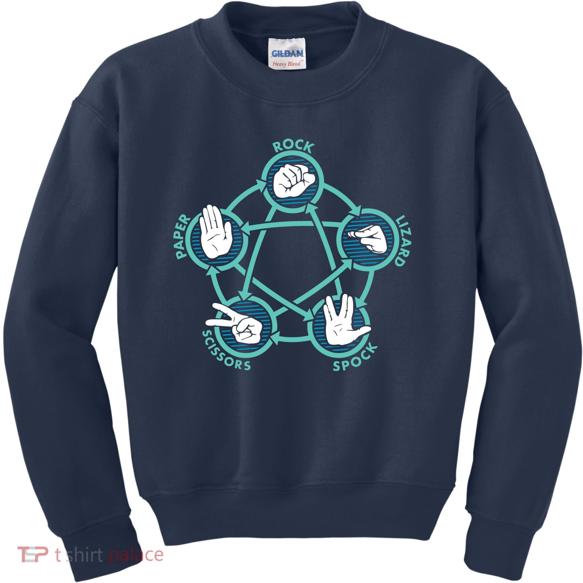 Rock Paper Scissors Lizard Spock Kids Sweatshirt