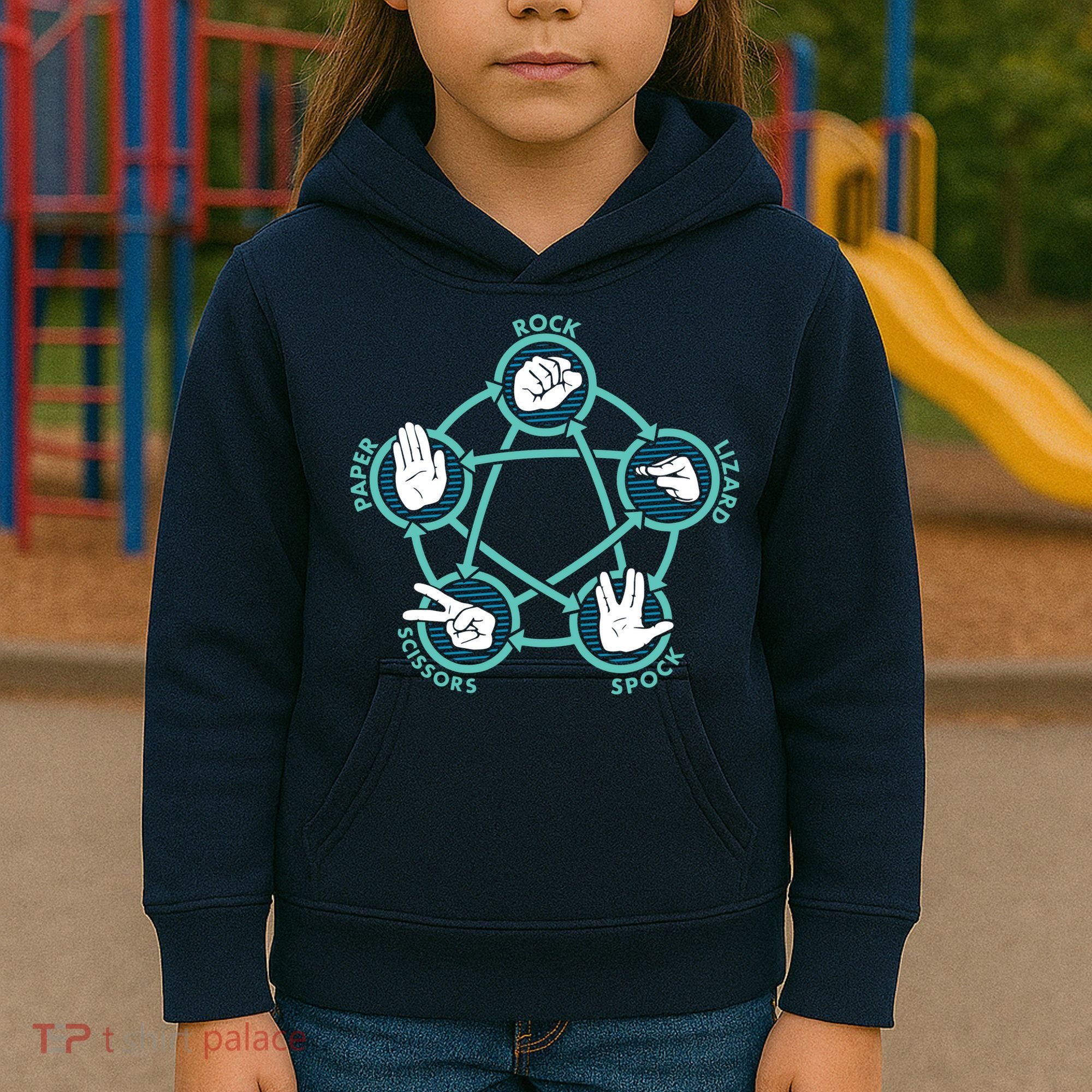 Rock Paper Scissors Lizard Spock Kids Hoodie