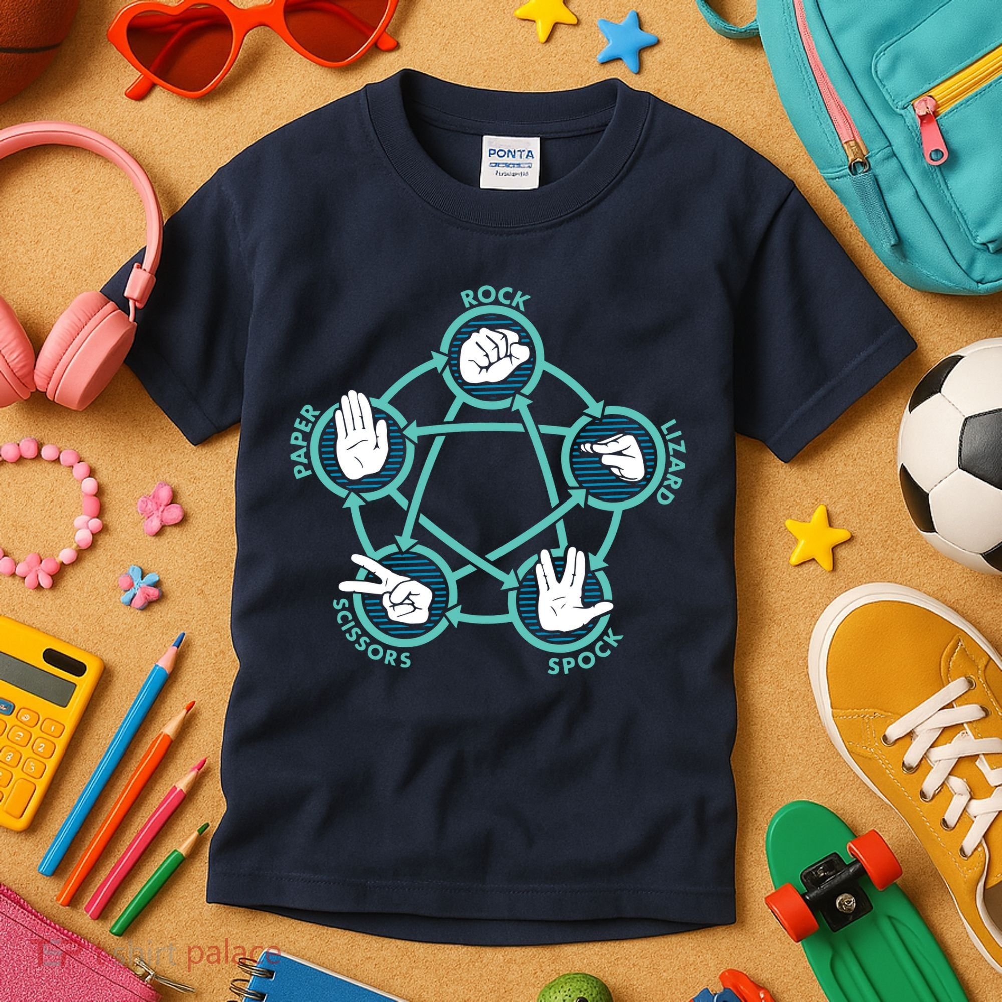 Rock Paper Scissors Lizard Spock Kids T-Shirt