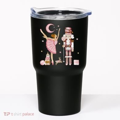 Retro Pink Sugar Plum Fairy Nutcracker Christmas Tumbler