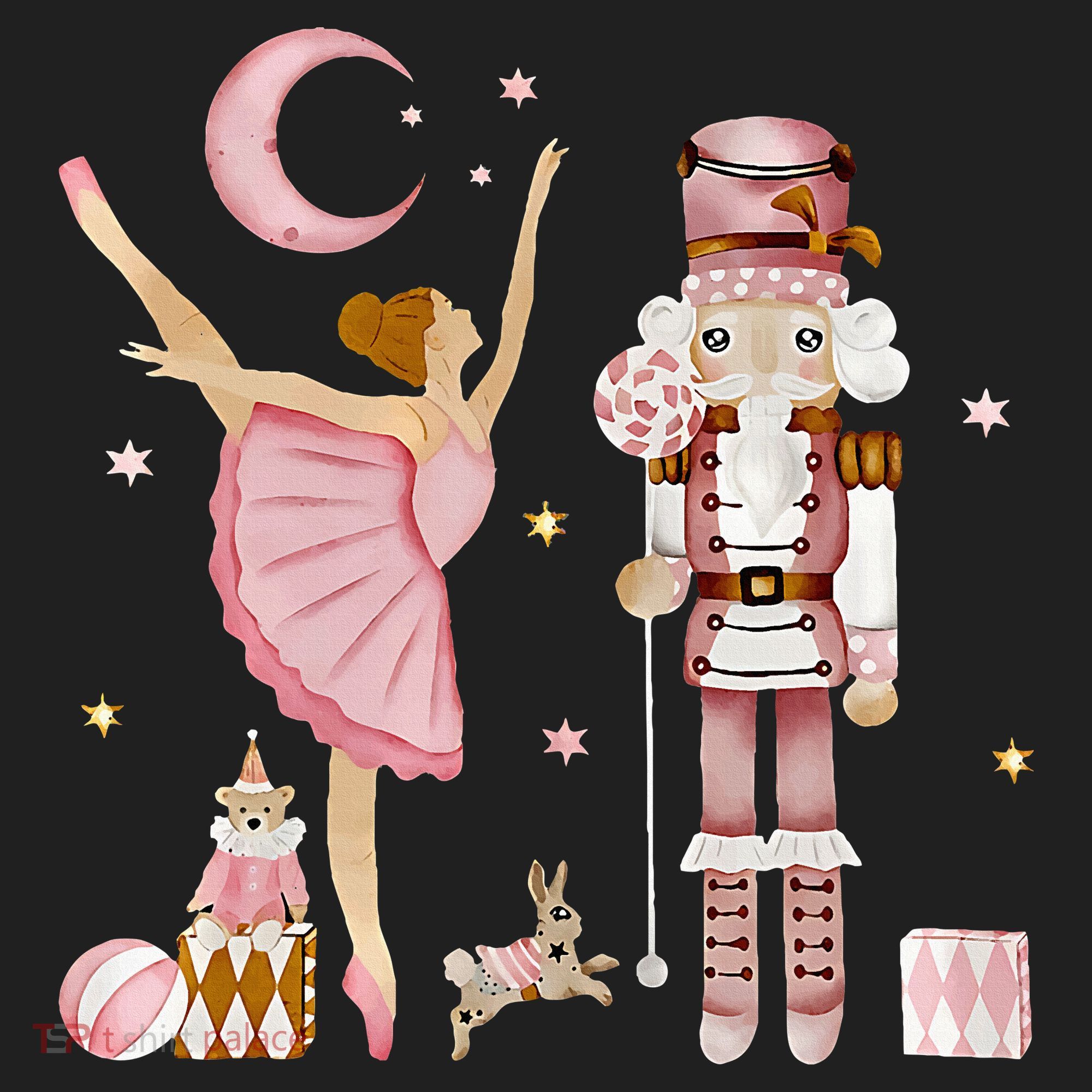 Retro Pink Sugar Plum Fairy Nutcracker Christmas Tumbler