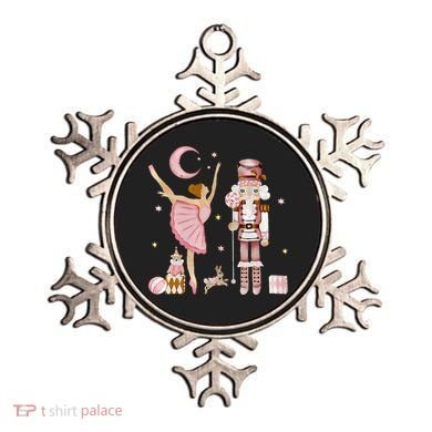 Retro Pink Sugar Plum Fairy Nutcracker Christmas Ornament