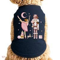 Retro Pink Sugar Plum Fairy Nutcracker Christmas Doggie Tank thumb 0