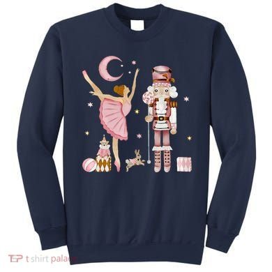 Retro Pink Sugar Plum Fairy Nutcracker Christmas Sweatshirt