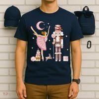 Retro Pink Sugar Plum Fairy Nutcracker Christmas T-Shirt thumb 6