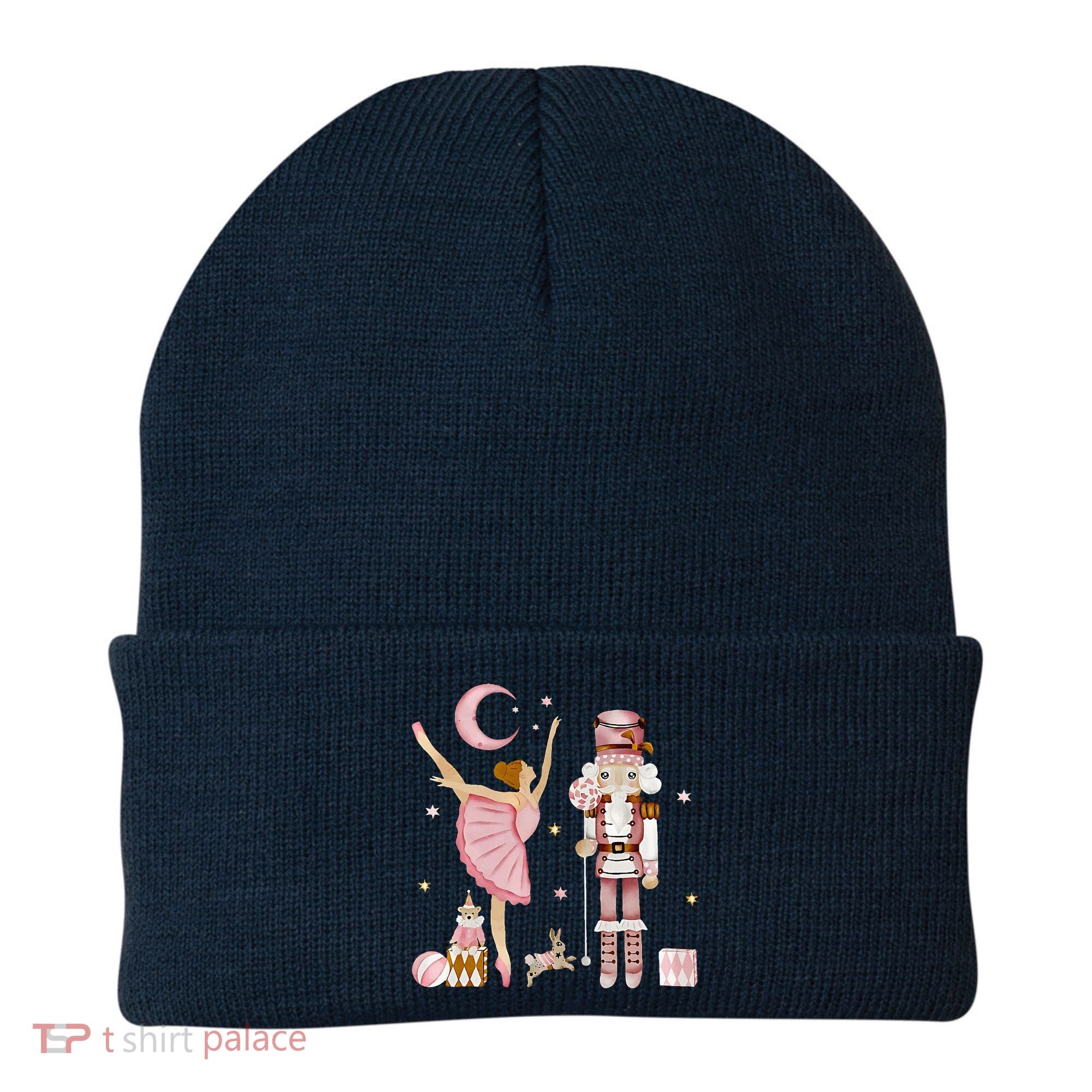 Retro Pink Sugar Plum Fairy Nutcracker Christmas Beanie