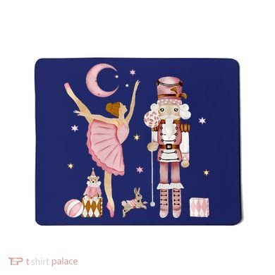 Retro Pink Sugar Plum Fairy Nutcracker Christmas Mousepad