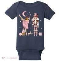 Retro Pink Sugar Plum Fairy Nutcracker Christmas Baby Bodysuit thumb 0
