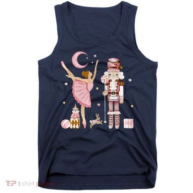 Retro Pink Sugar Plum Fairy Nutcracker Christmas Tank Top