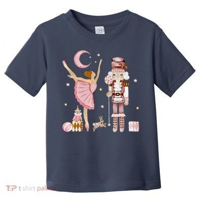 Retro Pink Sugar Plum Fairy Nutcracker Christmas Toddler T-Shirt