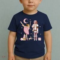 Retro Pink Sugar Plum Fairy Nutcracker Christmas Toddler T-Shirt thumb 2