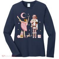 Retro Pink Sugar Plum Fairy Nutcracker Christmas Women's Long Sleeve Shirt thumb 0