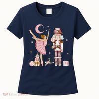 Retro Pink Sugar Plum Fairy Nutcracker Christmas Women's T-Shirt thumb 0