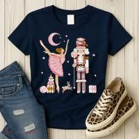 Retro Pink Sugar Plum Fairy Nutcracker Christmas Women's T-Shirt thumb 3