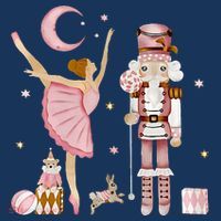 Retro Pink Sugar Plum Fairy Nutcracker Christmas Kids Hoodie thumb 5