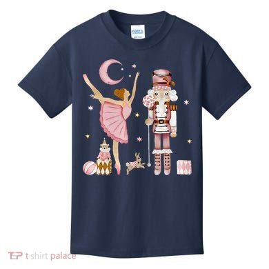 Retro Pink Sugar Plum Fairy Nutcracker Christmas Kids T-Shirt