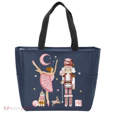 Retro Pink Sugar Plum Fairy Nutcracker Christmas Tote Bag