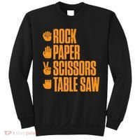 Rock Paper Scissors Table Saw Funny Carpenter Hoodie Sweatshirt thumb 0