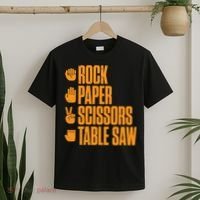 Rock Paper Scissors Table Saw Funny Carpenter Hoodie T-Shirt thumb 2
