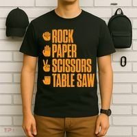 Rock Paper Scissors Table Saw Funny Carpenter Hoodie T-Shirt thumb 6