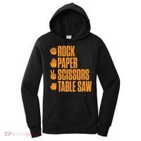Rock Paper Scissors Table Saw Funny Carpenter Hoodie Women's Hoodie thumb 0