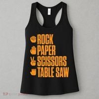 Rock Paper Scissors Table Saw Funny Carpenter Hoodie Women's Tank Top thumb 3