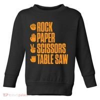 Rock Paper Scissors Table Saw Funny Carpenter Hoodie Toddler Sweatshirt thumb 0