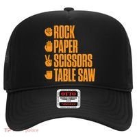 Rock Paper Scissors Table Saw Funny Carpenter Hoodie Hat thumb 0