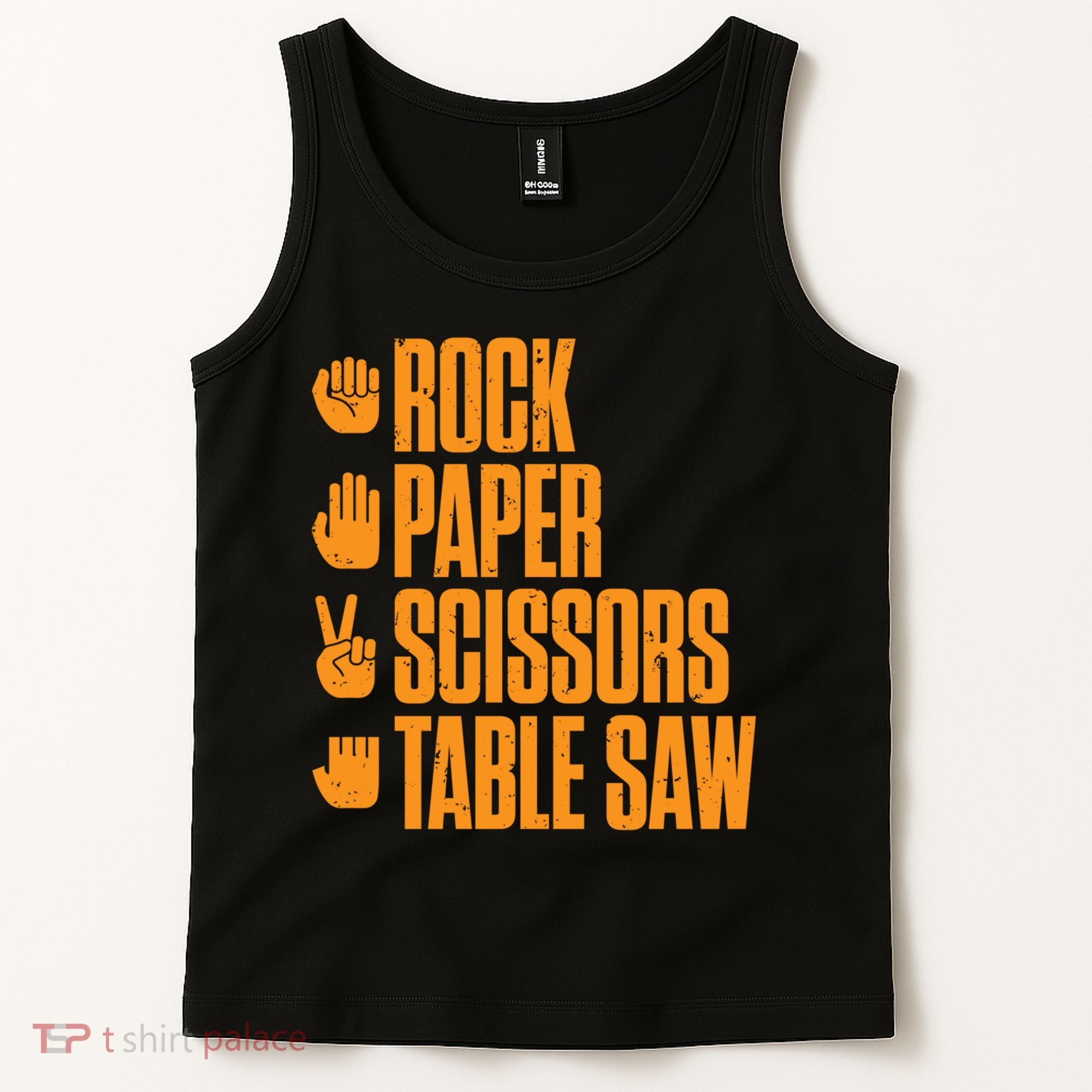 Rock Paper Scissors Table Saw Funny Carpenter Hoodie Tank Top