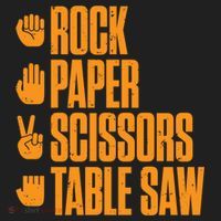 Rock Paper Scissors Table Saw Funny Carpenter Hoodie Golf Towel thumb 3