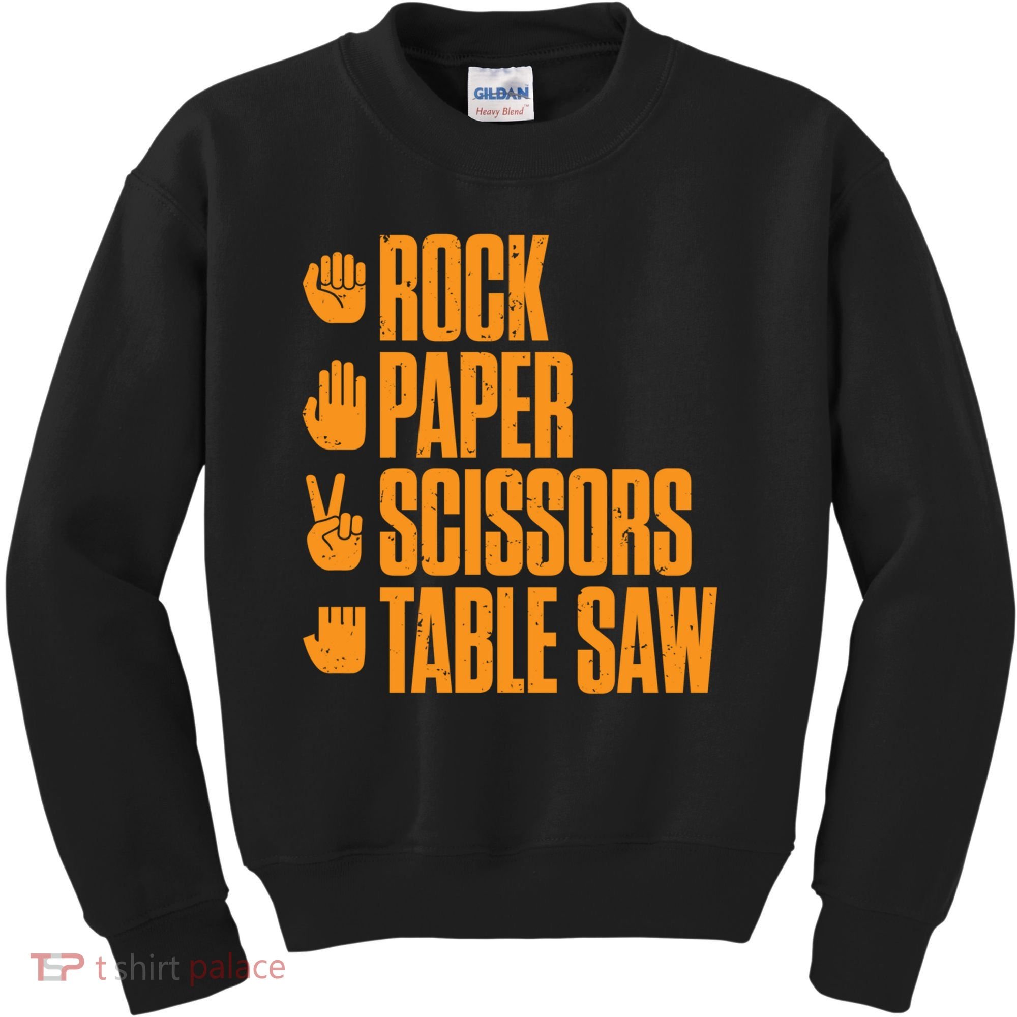 Rock Paper Scissors Table Saw Funny Carpenter Hoodie Kids Sweatshirt