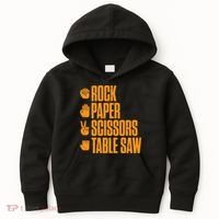 Rock Paper Scissors Table Saw Funny Carpenter Hoodie Kids Hoodie thumb 0