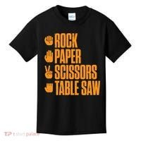 Rock Paper Scissors Table Saw Funny Carpenter Hoodie Kids T-Shirt thumb 0