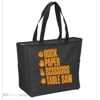 Rock Paper Scissors Table Saw Funny Carpenter Hoodie Tote Bag thumb 2