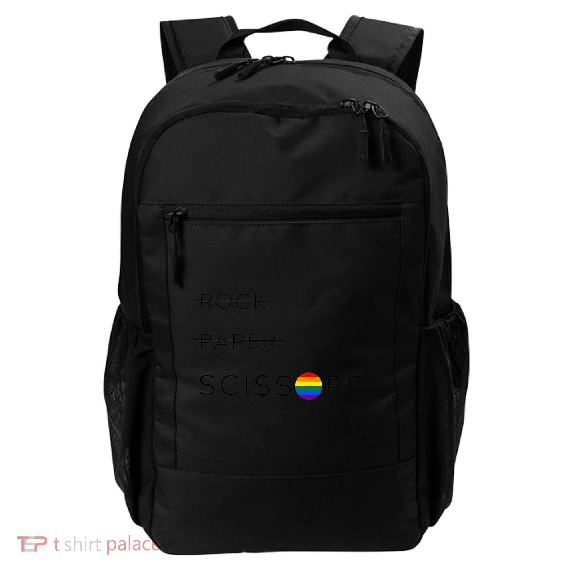 Rock Paper Scissors Lesbian Funny Lesbian Pride Lgbt Backpack