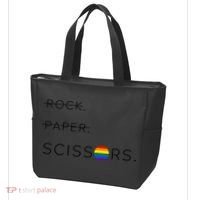 Rock Paper Scissors Lesbian Funny Lesbian Pride Lgbt Tote Bag thumb 3