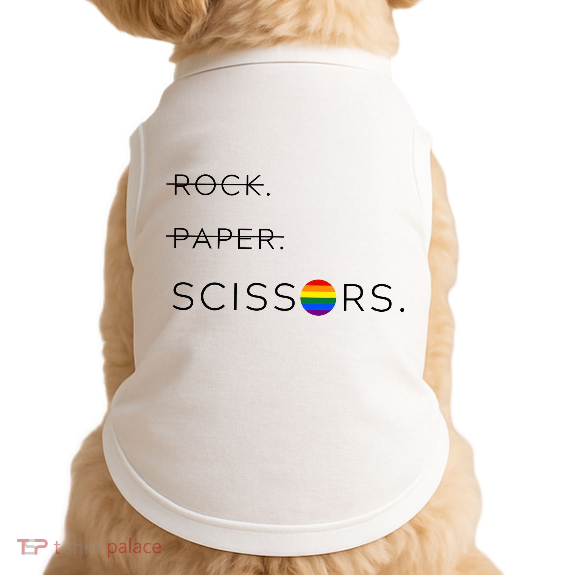 Rock Paper Scissors Lesbian Funny Lesbian Pride Lgbt Doggie Tank
