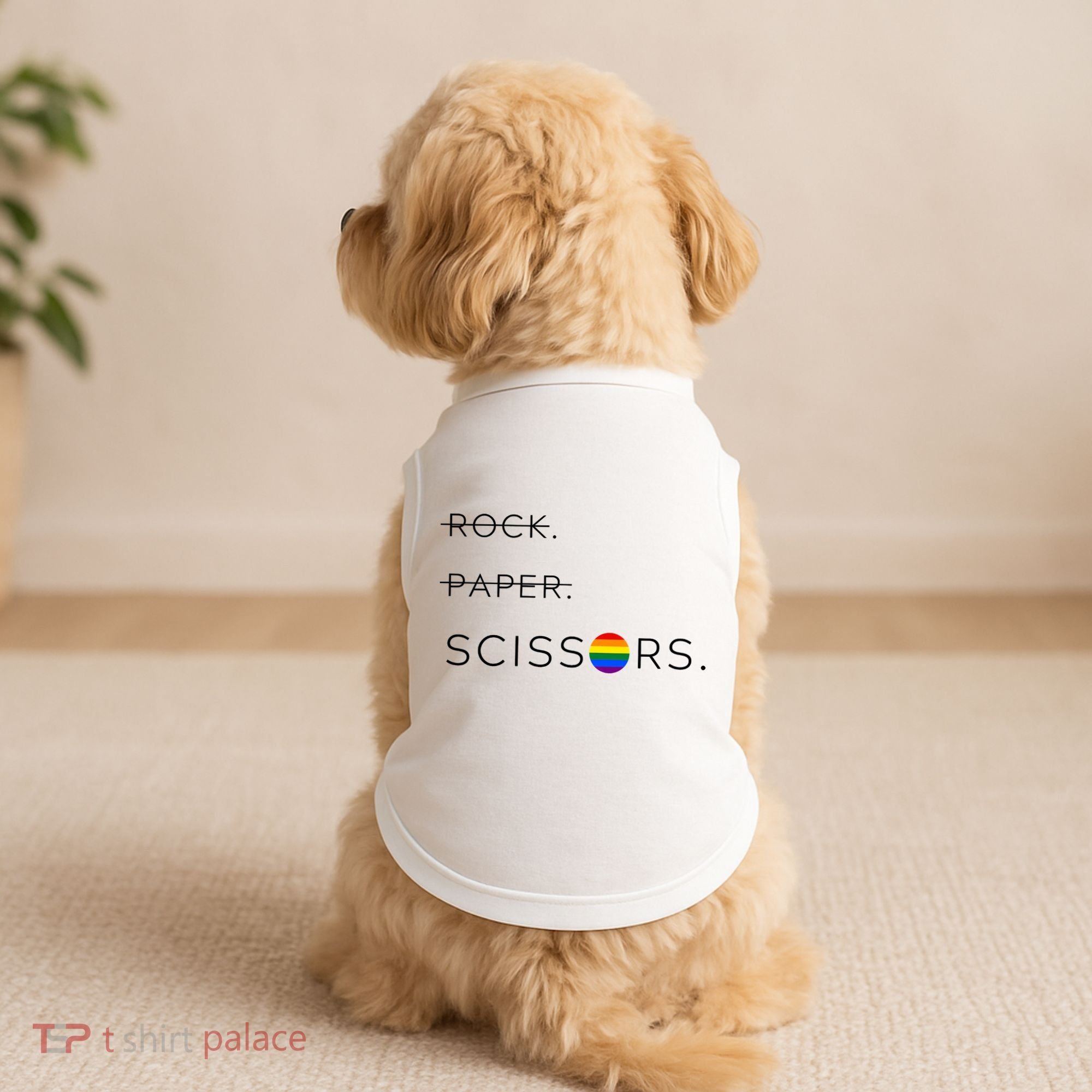 Rock Paper Scissors Lesbian Funny Lesbian Pride Lgbt Doggie Tank