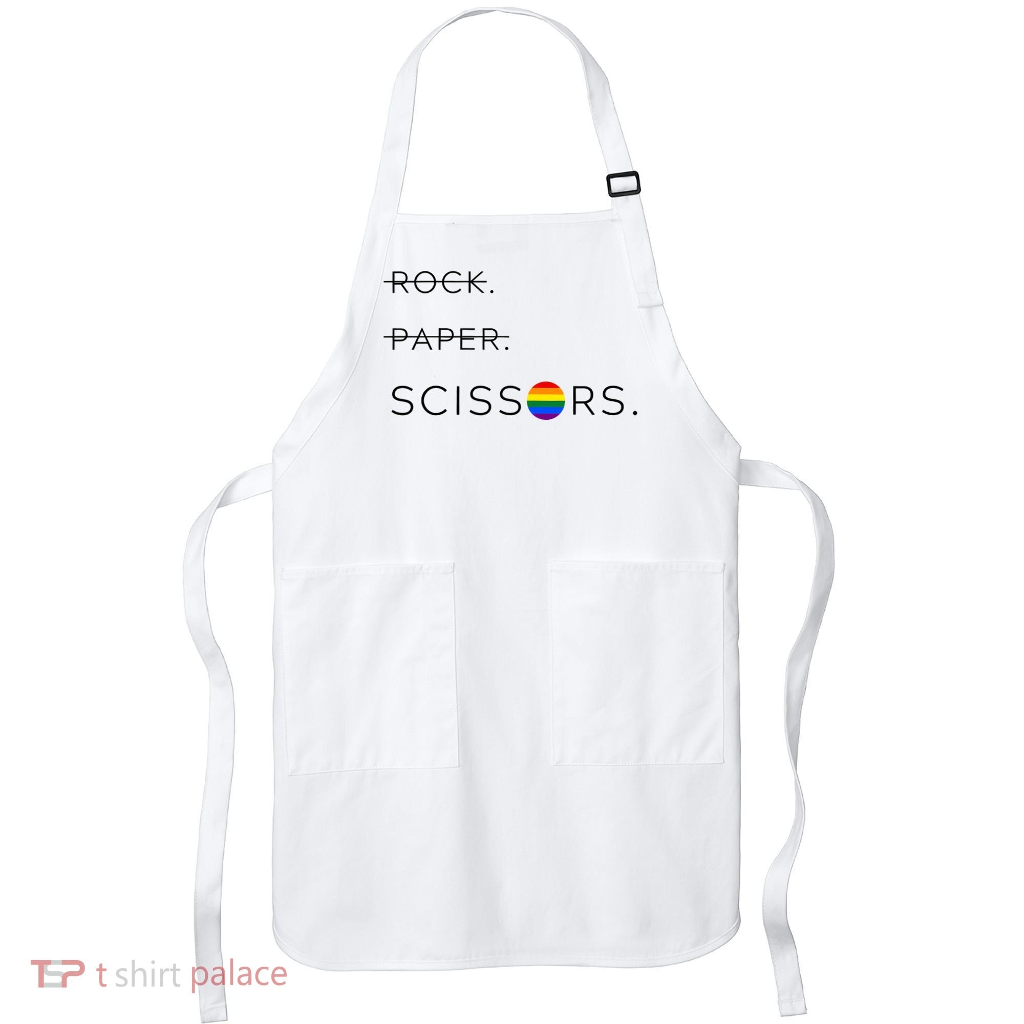Rock Paper Scissors Lesbian Funny Lesbian Pride Lgbt Apron